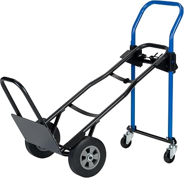 Harper Trucks 3 in 1 Quick Change Steel Convertible Hand Truck with Nose Extension, 500 lbs. Capacity (JDCJ8523EN)