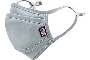 ililily Cotton Solid Color Face Mask With Filter Pocket - Reusable Shield...