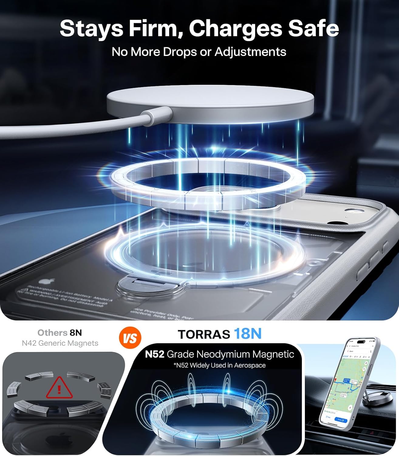 TORRAS Q3 Spin for iPhone 17 Pro Max Case with 360 Magnetic Stand, Fit for MagSafe, Camera Control, 4X Military-Grade Shockproof Case for iPhone 17 Pro Max Phone Case with Stand, Mist Grey