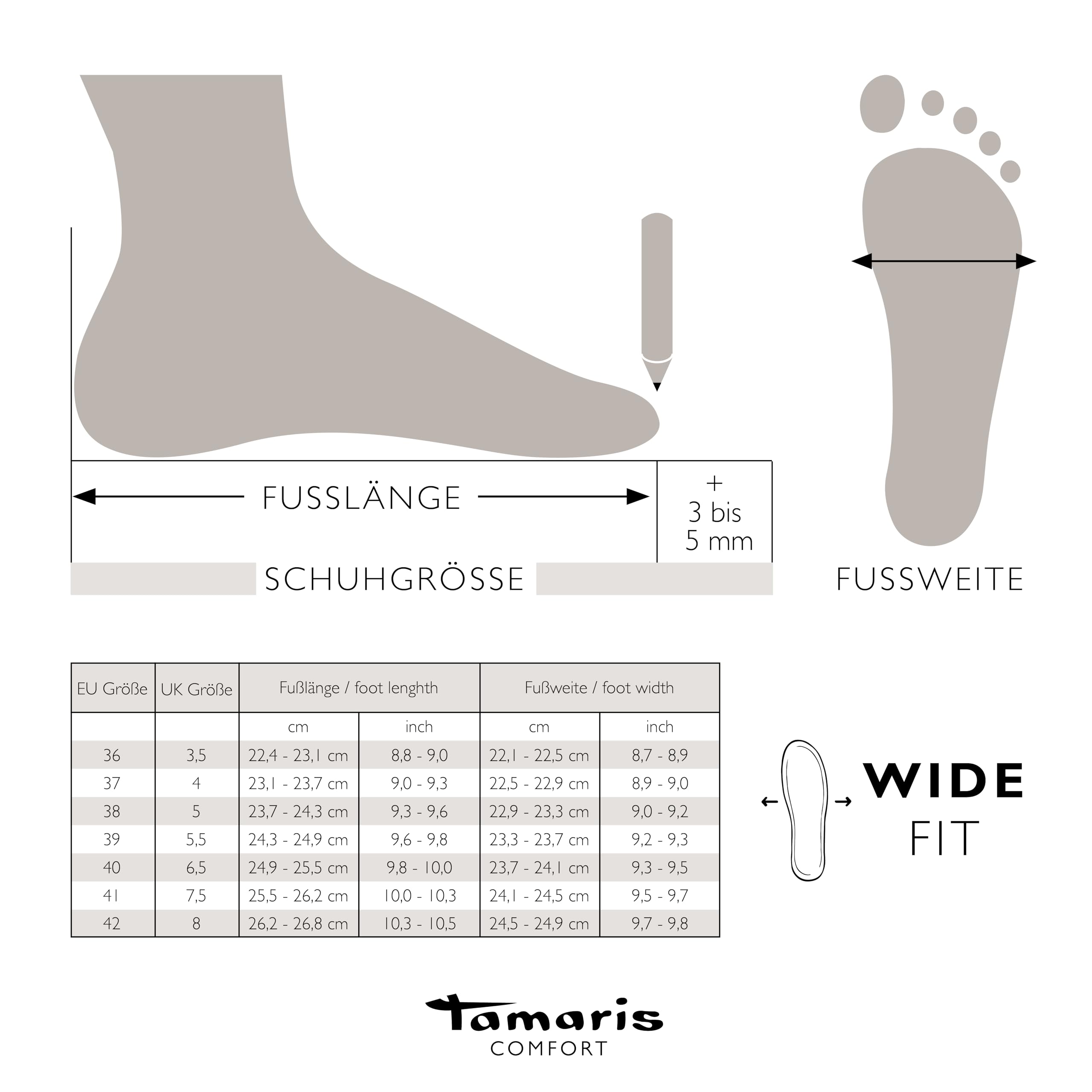 Tamaris Comfort Damen Pumps mit Riemen aus Leder mit Klettverschluss