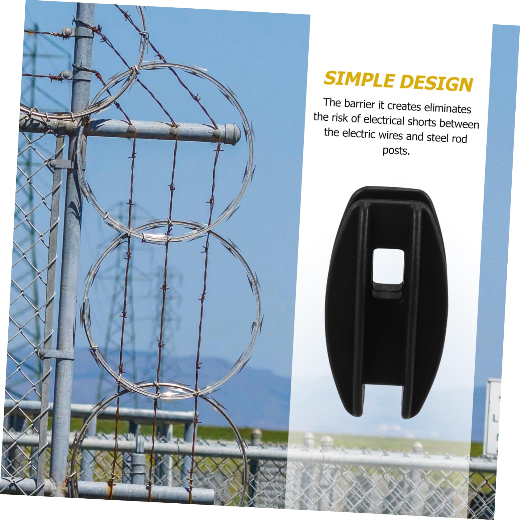 BESPORTBLE 50pezzi Isolatori Per Recinzione Elettrica Accessori Per Fencing Per e Resistente Sicuri Per Allevamenti