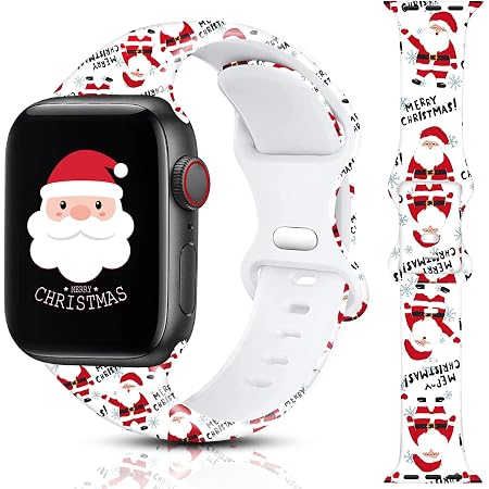 Amazon.com: Correa de reloj de Navidad compatible con Apple Watch de 1.496,  1.575, 1.654, iWatch SE Series 7, 6, 5, 4, 3, 2, 1, correa de Papá Noel,  correa de repuesto deportiva suave para niñas : Celulares y Accesorios