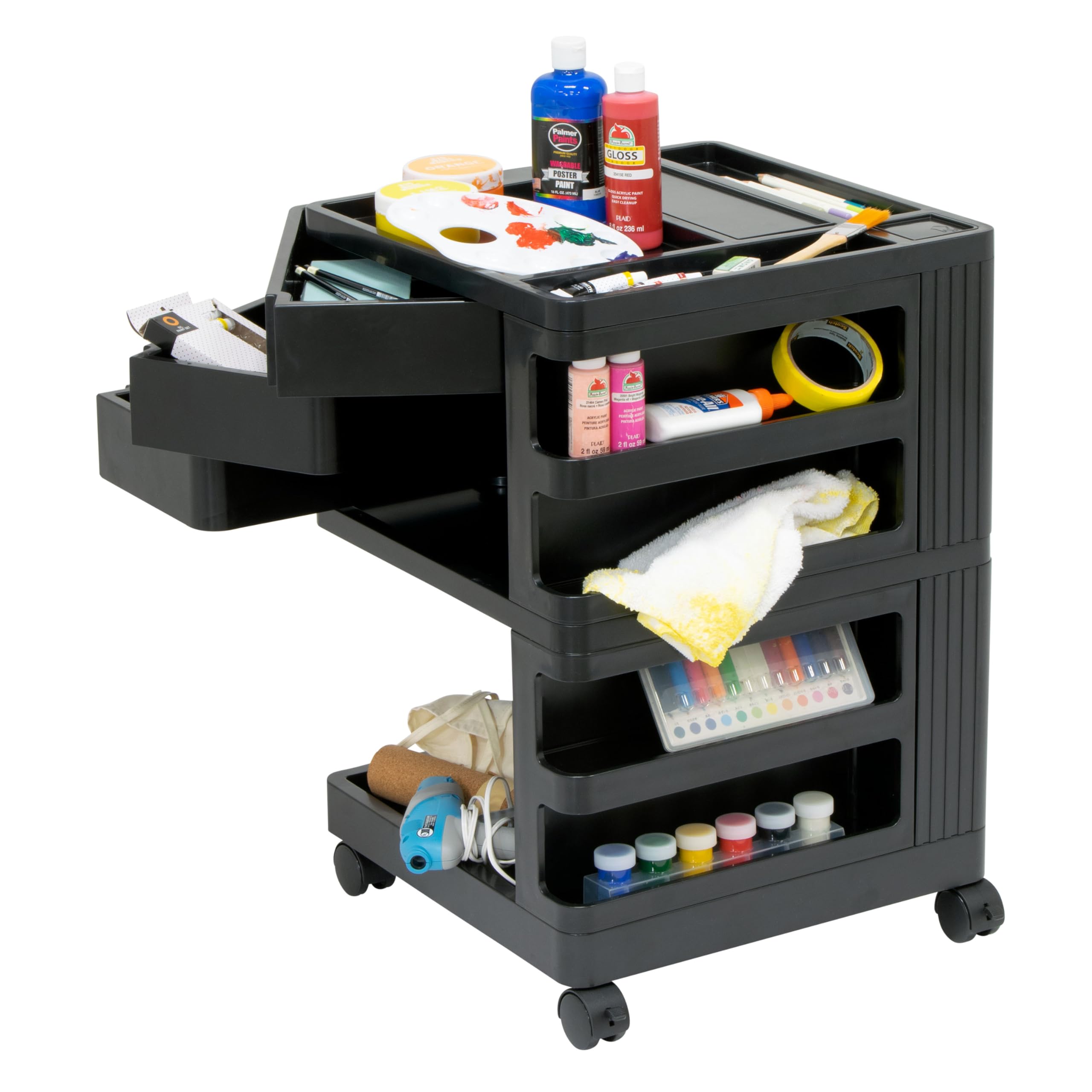 SD STUDIO DESIGNS Kubx Pro Mobile Rotating 4-Sided Storage Organizer with Multiple Compartments