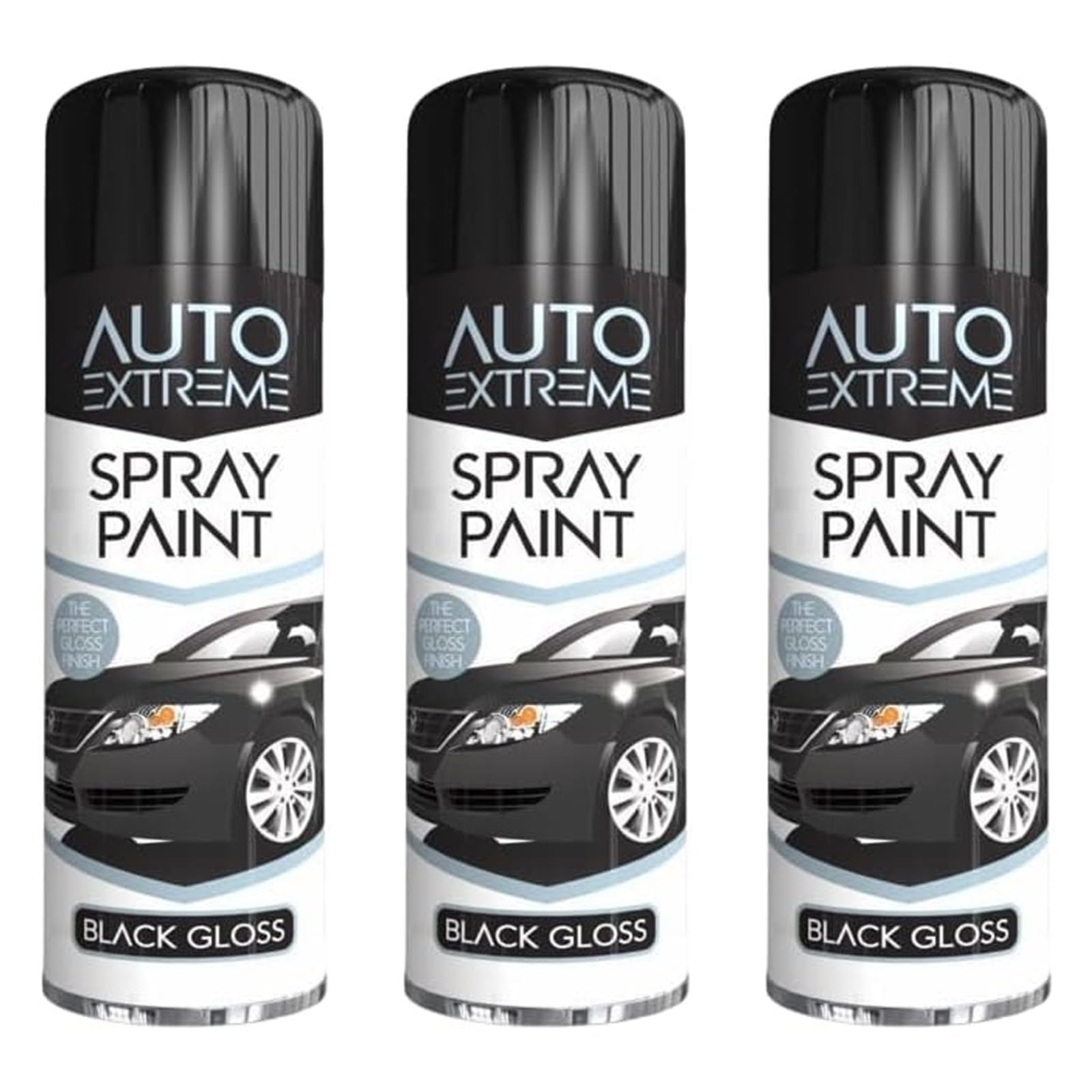 YSAMAX All Purpose Auto-Extreme Spray Paint, Boast a Stunning Appearance, Long-Lasting Durability, Effortless Excellence, Black Gloss Aerosol, 250 ML, (3PCS)