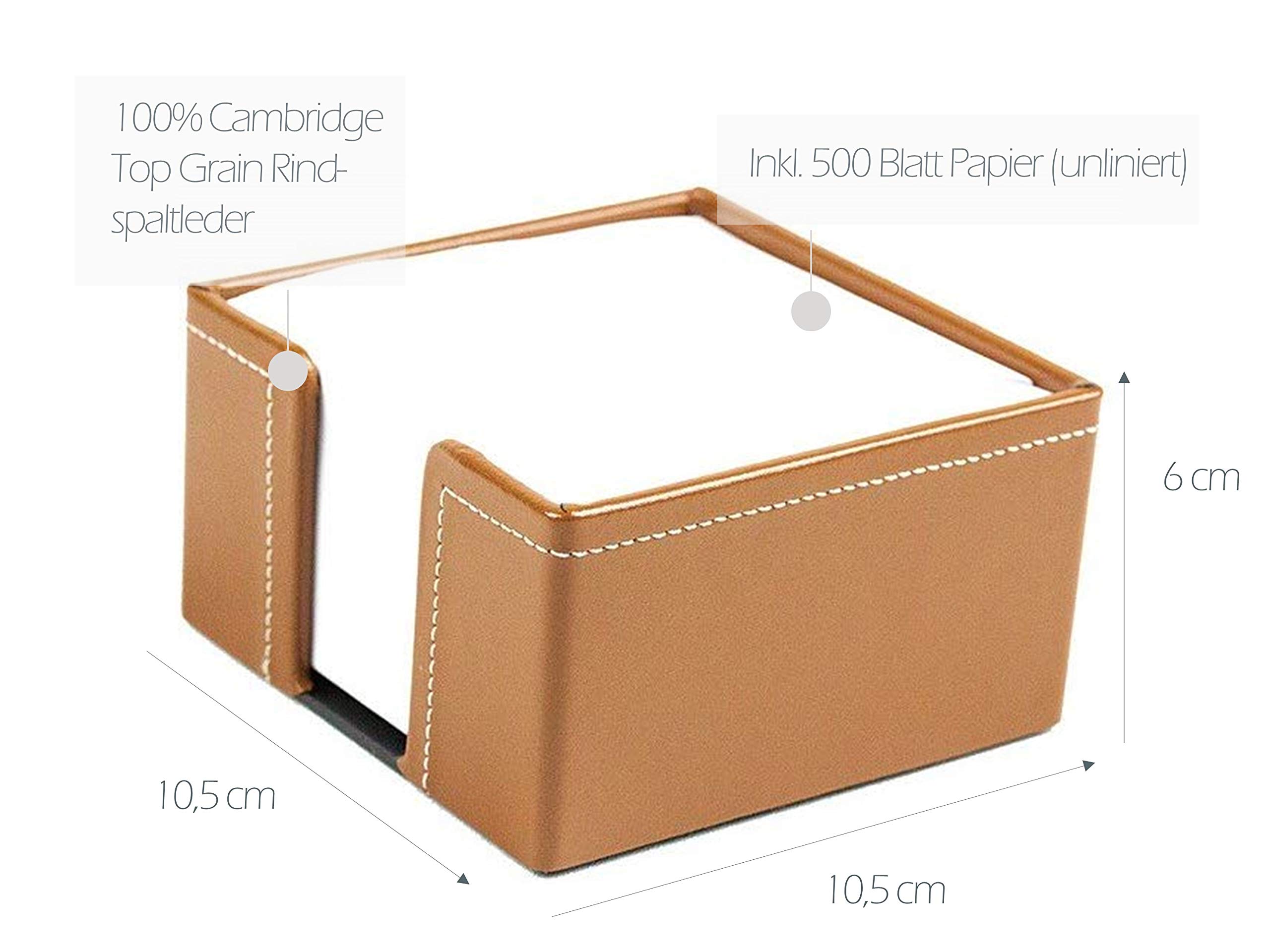 Scatola Per Appunti In Pelle Rossa Cambridge - Con 500 Fogli, DELMON VARONE