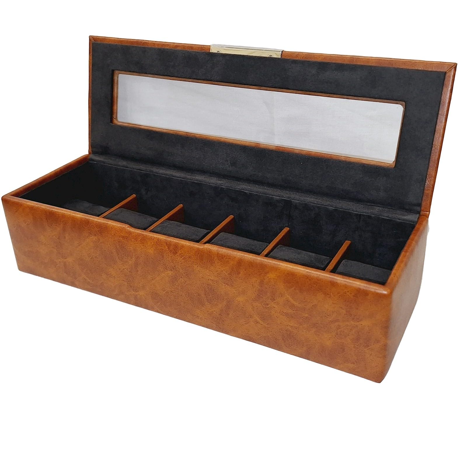 Mele & Co. Men's Brown Six Watch Display Storage Box
