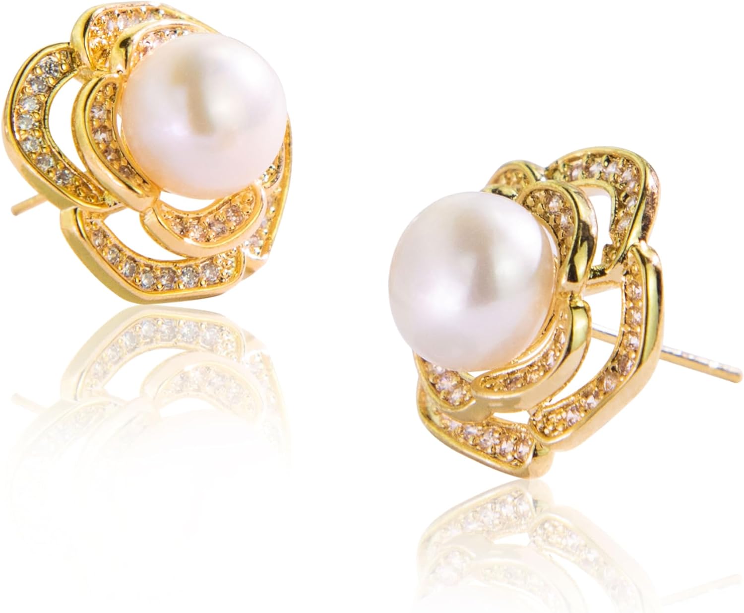 Freshwater Pearl Stud Earrings for Women – Hypoallergenic 18K Gold Plated Sterling Silver for Mother, Wife, Brides (Birthday, Valentine's Day, Anniversary,Wedding) - Image 8