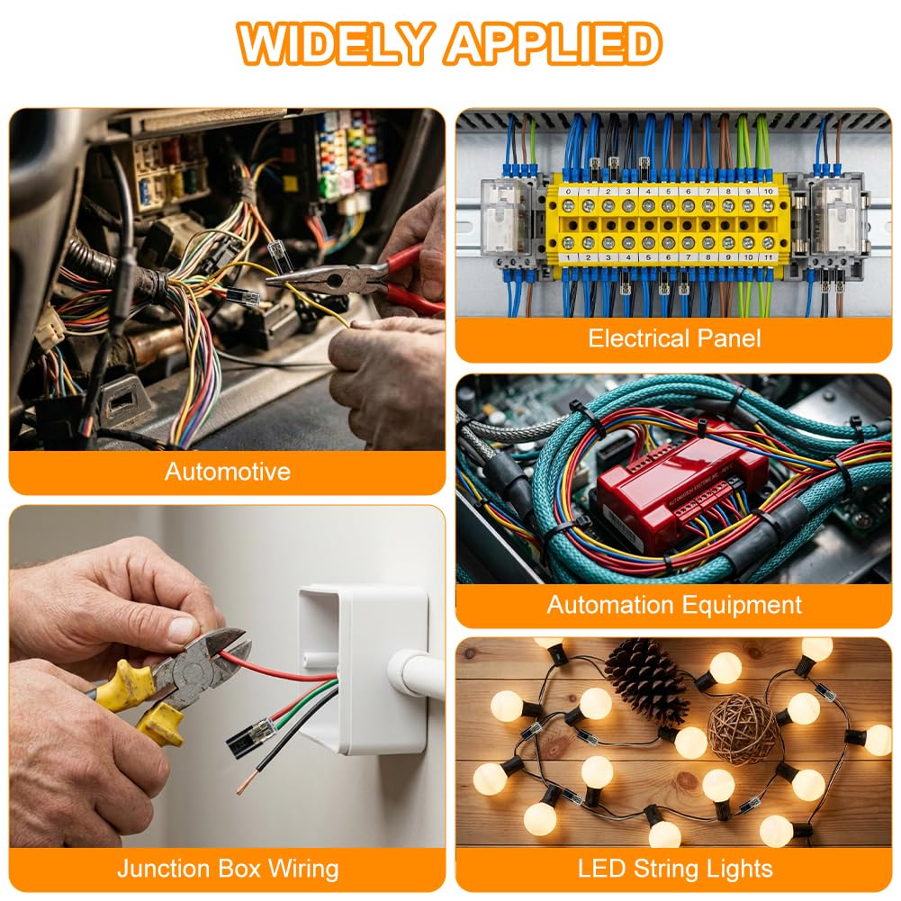 2-pinowe złącza samochodowe, 72 szt., 2-pinowe złącze kablowe, szybkie złącze wtykowe 12-24 V, złącza elektryczne do kabli 18-22 AWG, do samochodu, na kemping, samochód, motocykl, LED