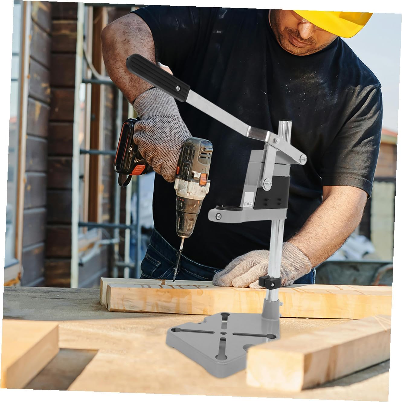 Ciieeo Drill Press Holder Stand Multifunctional Workbench Clamp Tool for Power Drills Compact Design for and Setup Support for Work Settings