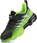 JMFCHI Kids Running Shoes Breathable Mesh Athletic Sneakers Non-Slip Hook & Loop Tennis Shoes for Boys Girls Toddler/Little Kid/Big Kid