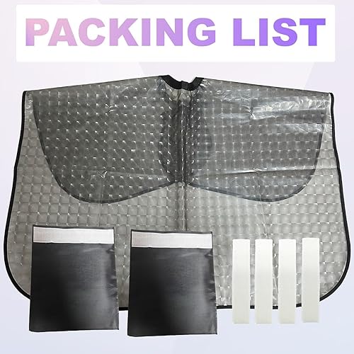 Miniatura 2 de Capa de ducha impermeable poscirugía para mastectomía con bolsillos de drenaje, mantiene las heridas secas durante el baño