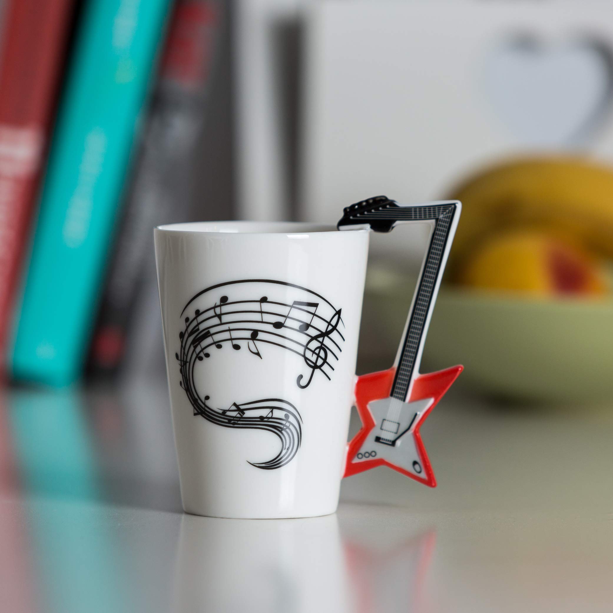 Image secondaire de Froster Tasse de Musique Guitare Electrique, Tasse Ceramique 220 ml, Cadeau pour Guitariste Musicien