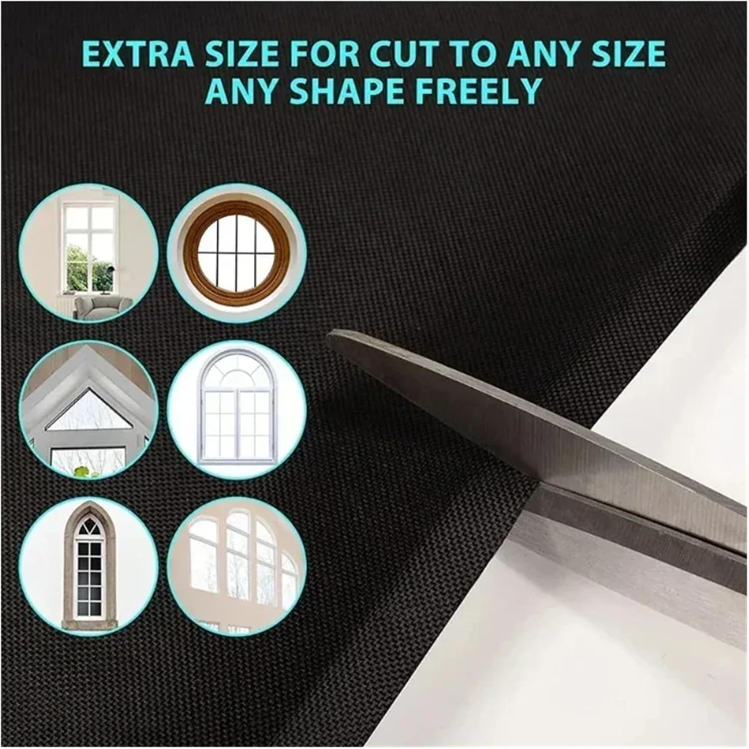 1PC DIY No Drill Blackout Curtains Blackout Curtain Removable Portable Travel Blocking Window Film Cloth Temporary for Window(Package 145x100cm)