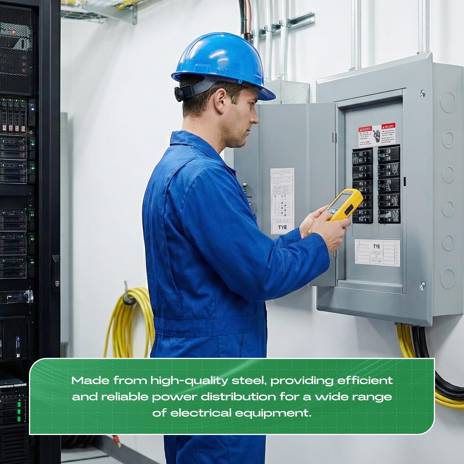 Circuit Breaker Panels 12 Space 125 Amp, 120V/240V Circuit Breaker Box with Main Lug Steel Enclosure for Sub Panel Applications Indoor Load Center — Amazon image 6