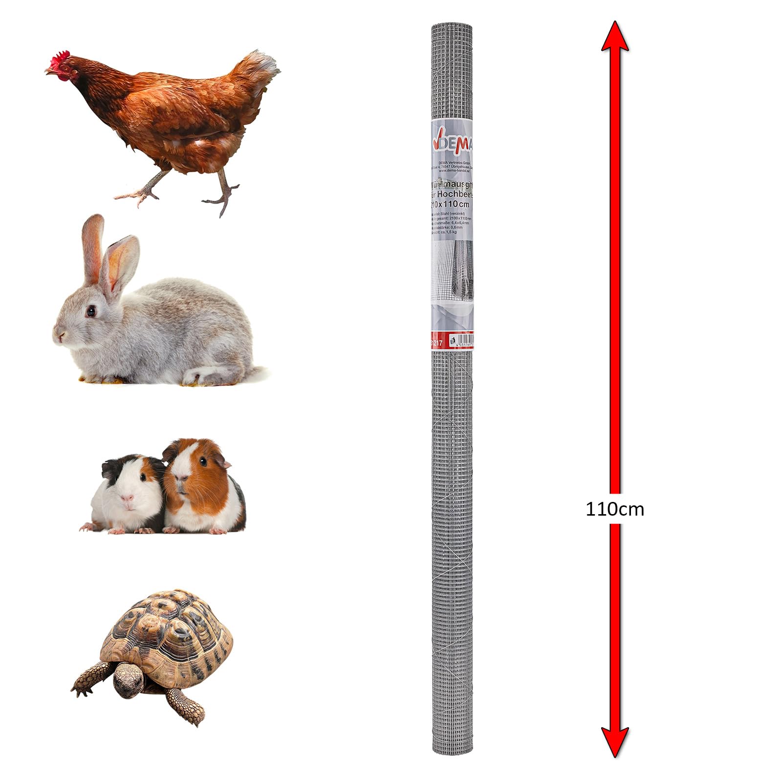 2 Rollen Wühlmausgitter – Feinmaschig (7 Mm), Mit Handschuhen & Schere, Ideal Für Garten & Haus