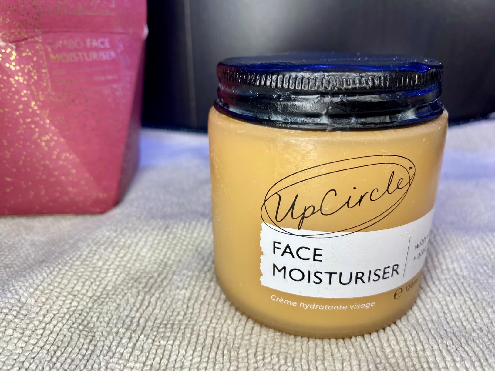 UPCIRCLE Jumbo Face Moisturiser with Argan Powder 120ml - Nourishing Day Cream - Vitamin E, Aloe Vera, Glycerin, Shea + Coconut Butter - Natural, Vegan + Cruelty-Free
