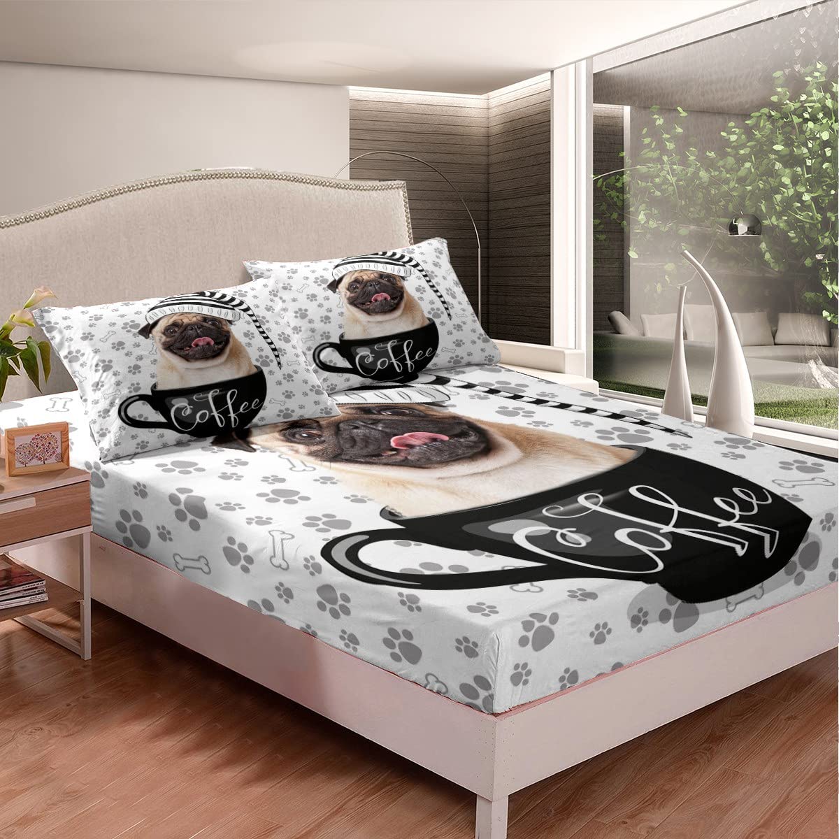 Kids Rule Set Lenzuola Matrimoniale 3 Pezzi Morbido Microfibra - Cane