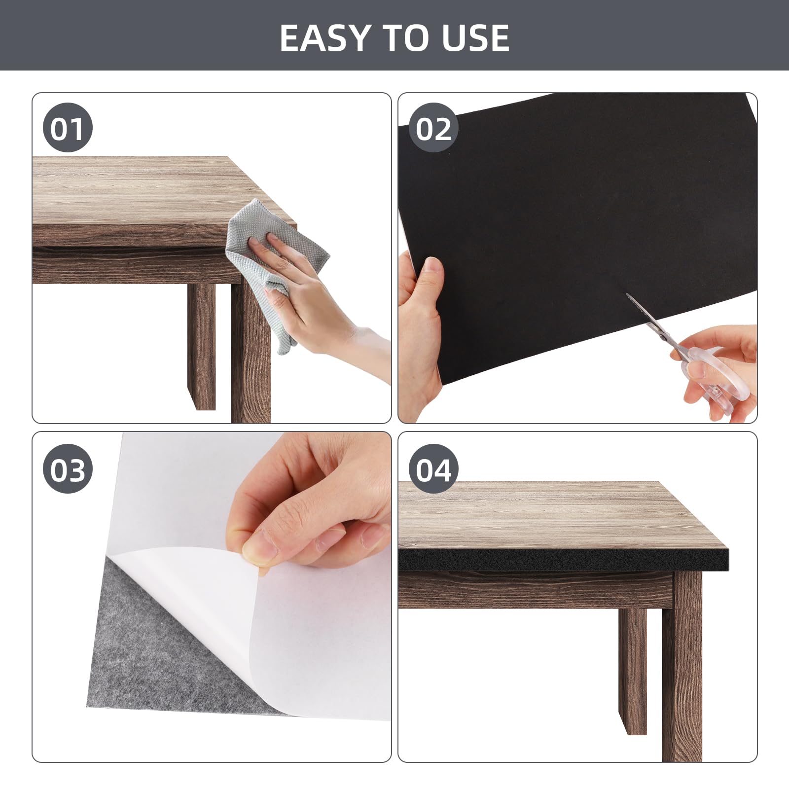 12 Stück Selbstklebende EVA-Schaumstoffplatten 300x200x1mm – Schwarz, Rutschfest, Für Möbel, Basteln & Polster