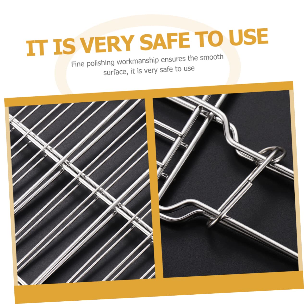 Abaodam Grilling Rack Grill Bbq Fish Grill Baskets Thickened Fish Rack Stainless Steel Bbq Supply