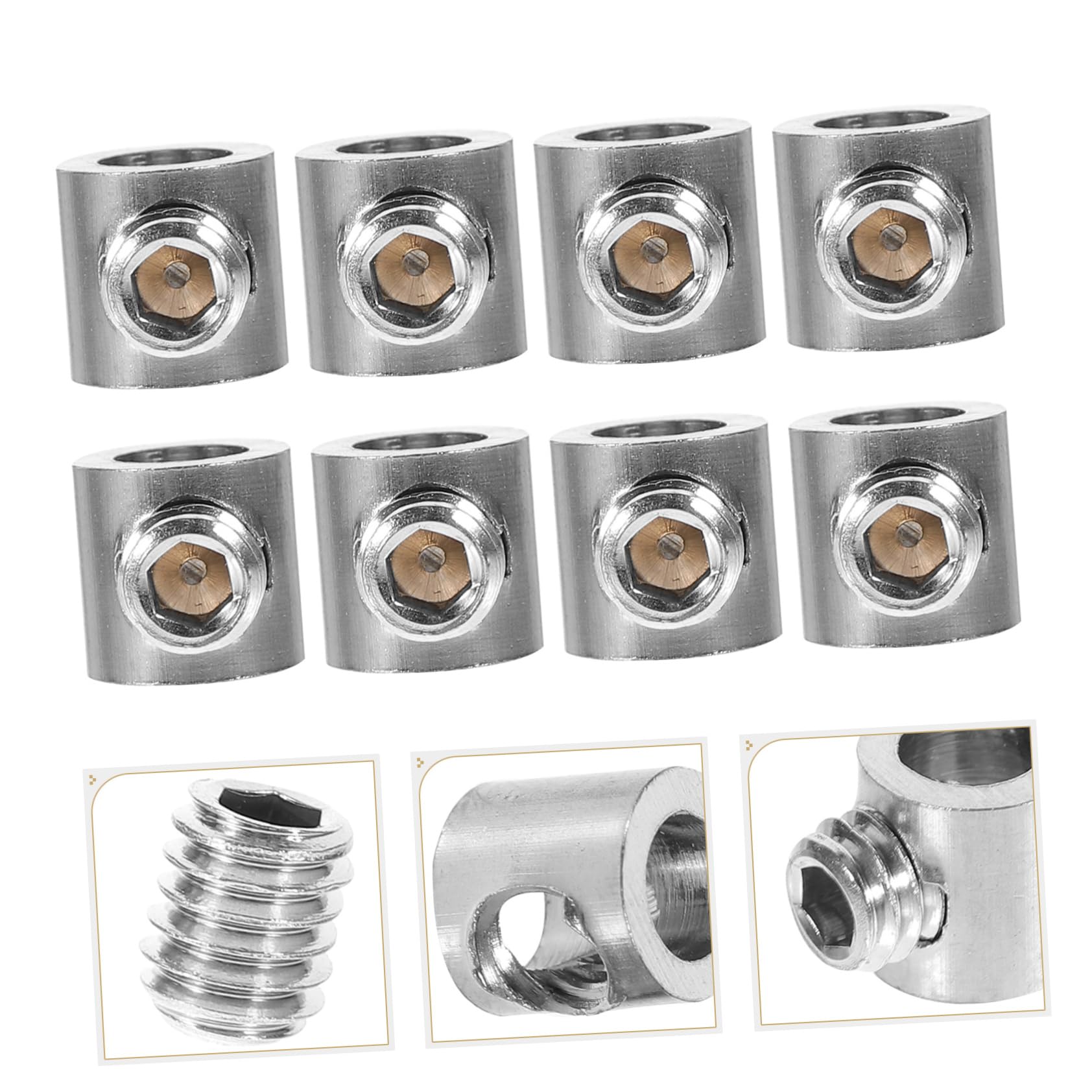 MUSISALY 10pcs Wire Rope Locker Garden Wire Ropes Speaker Wire Clamps Rope Fastener Bolt Wire Rope Clips Camlock Shelving Wire Holder Cable Clip for Deck Steel Cable Wire Clip Carbon Steel