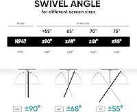 Vista 8 de ONKRON Soporte de pared para TV de movimiento completo para televisores de 40 a 75 pulgadas de hasta 77 libras, soporte extensible para TV giratorio