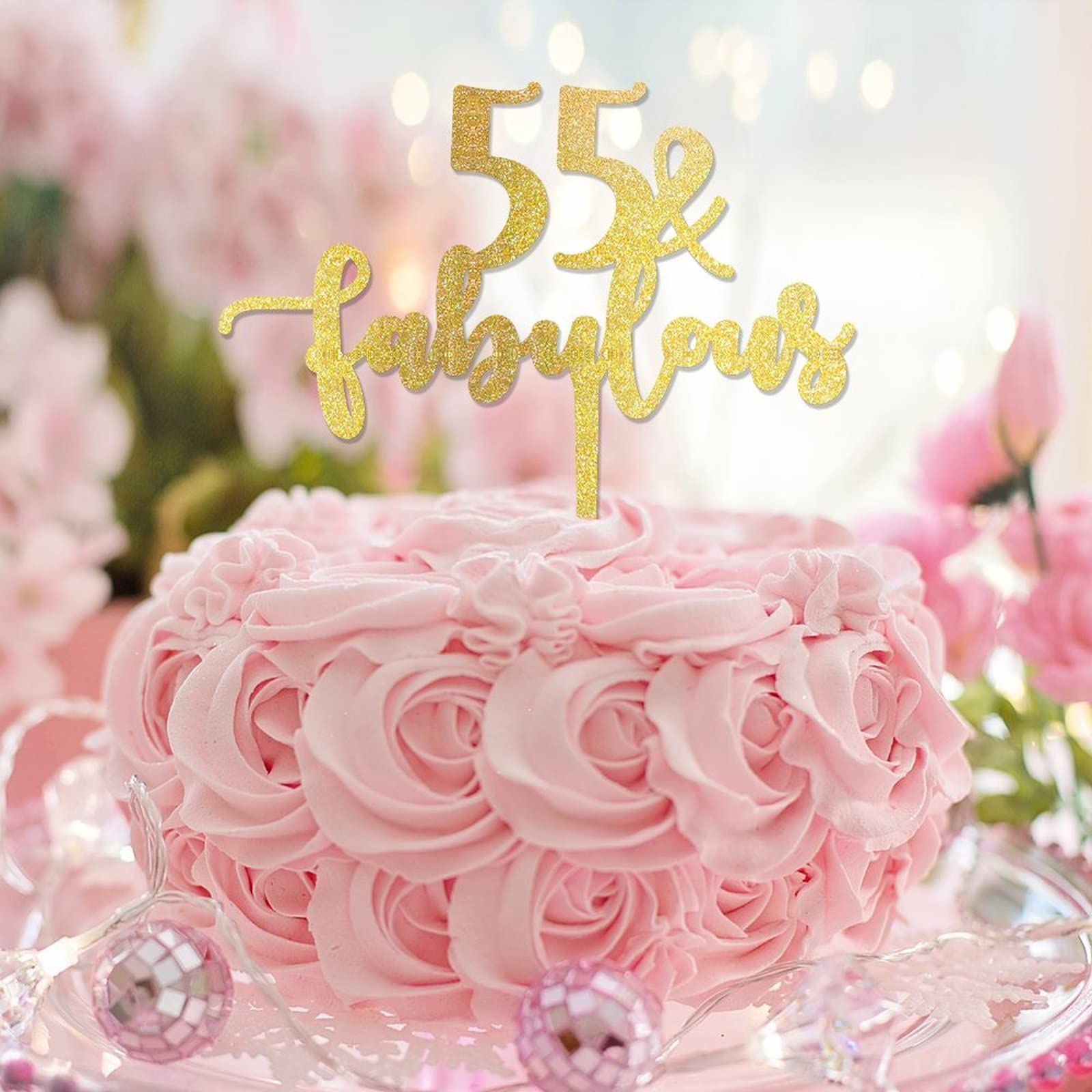 VSHILI 55th Birthday Candles - Silver Number 55 Cake Candles Decorations For Men & Women, 55th Party Cake Topper - View #2