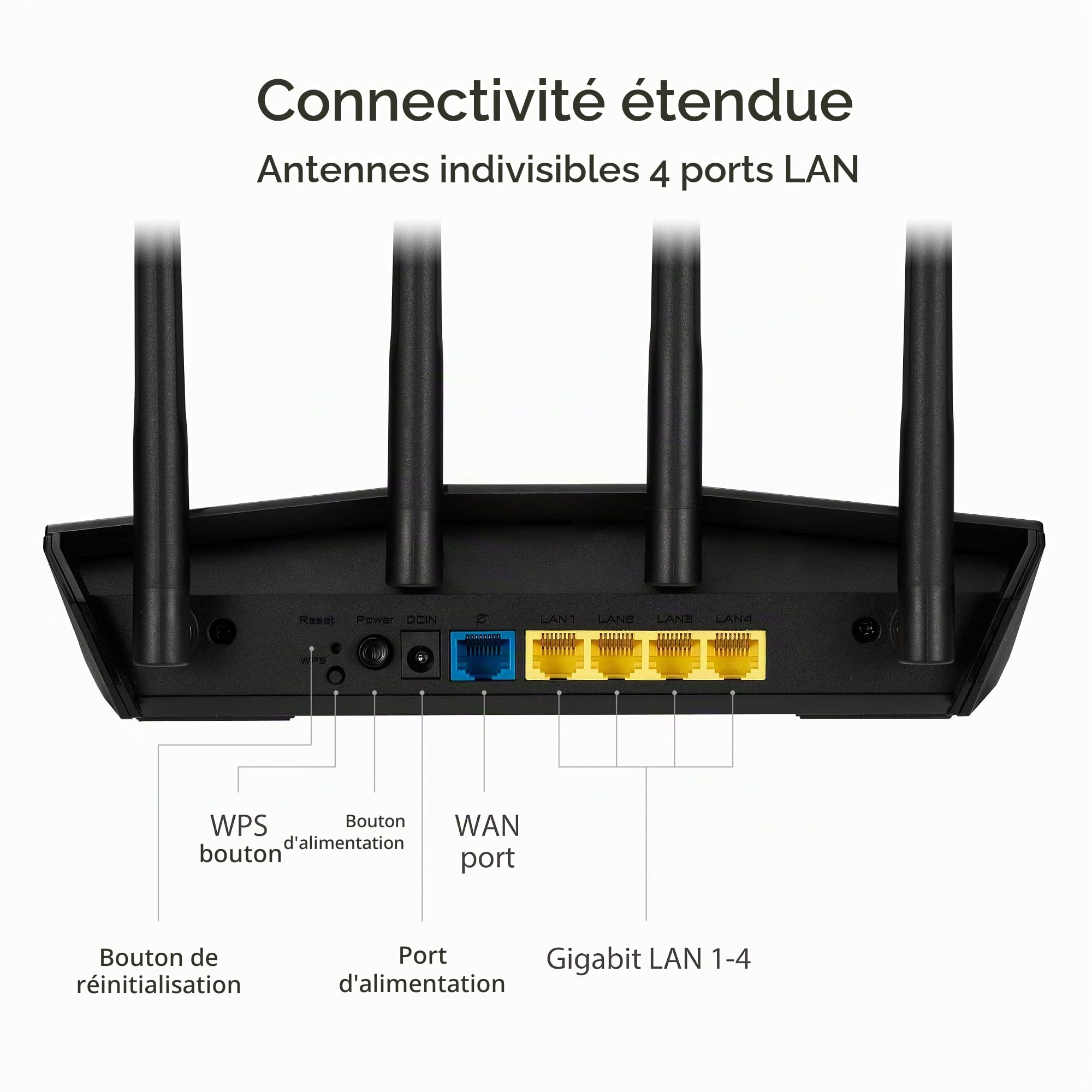 ASUS AX1800S Gigabit Ethernet Dual-Band 2.4GHz / 5GHz Wireless Router - Black