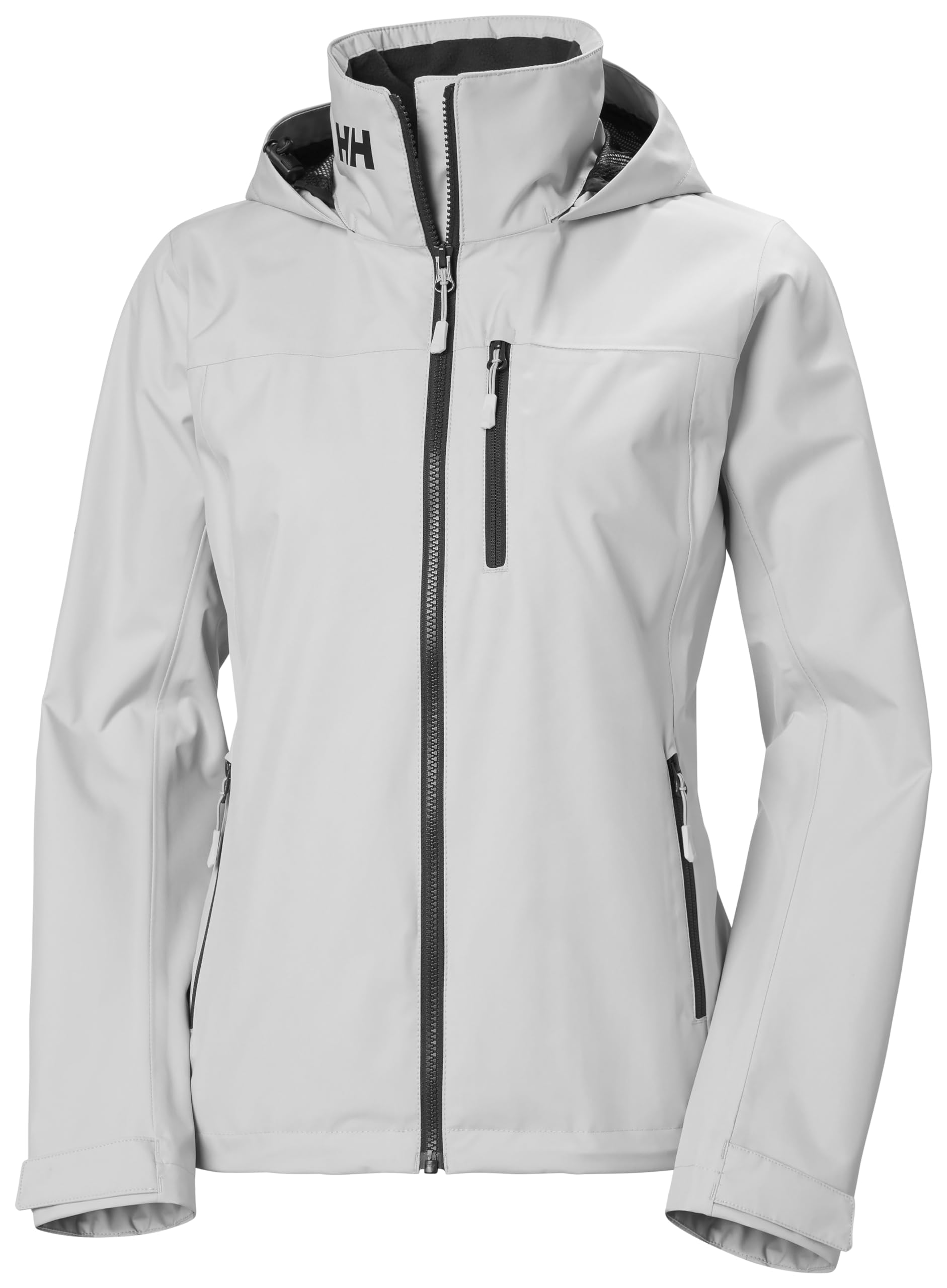 Helly Hansen Women's W Crew Hooded Jacket 2.0, Grey Fog, S