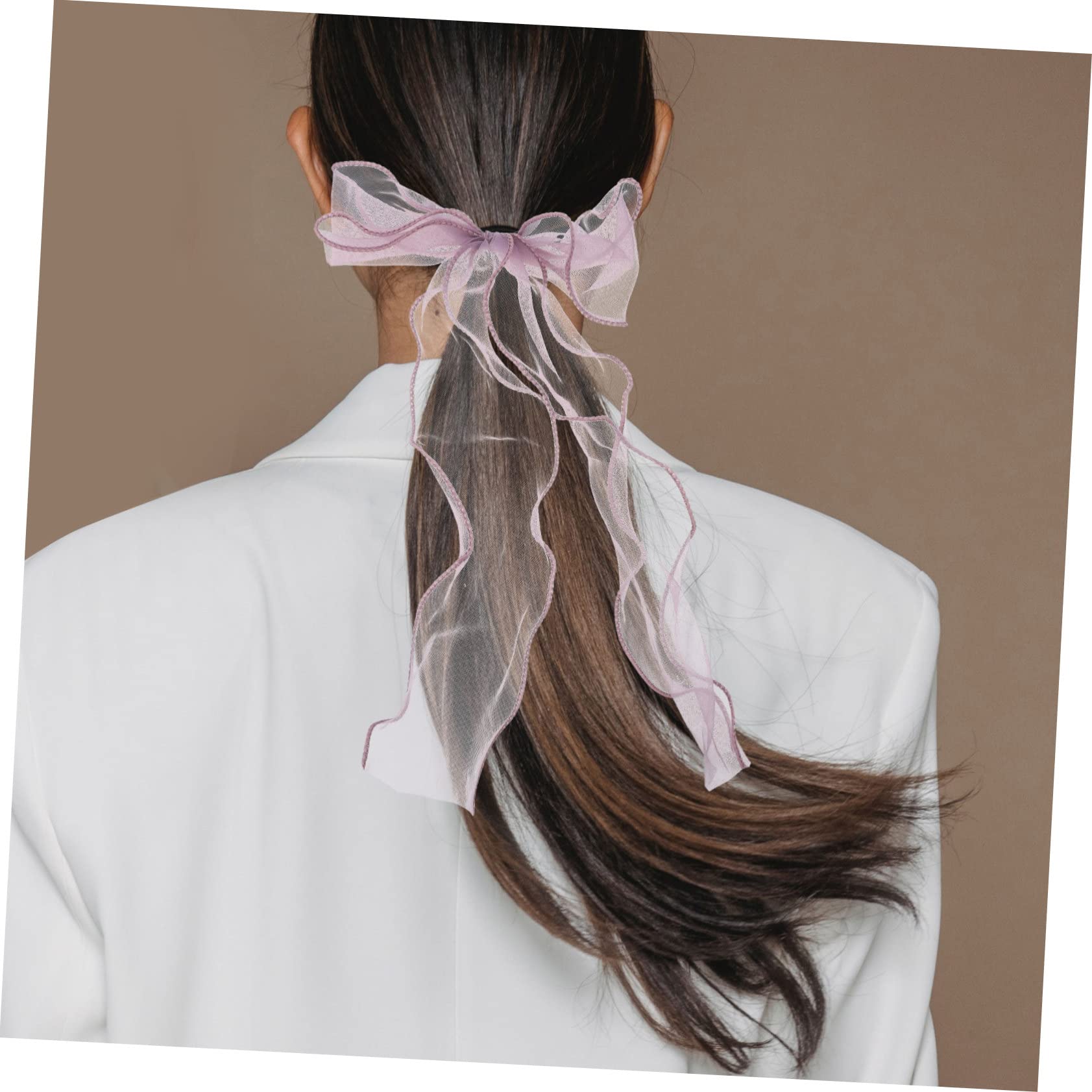 minkissy 20 Piezas Corbata De Moño Lazos Para El Cabello Cintas Para El Pelo De Lazo Para Niña Coletas Elásticas Para Niña Cuerda De Pelo De Organdí Chica Púrpura Elástico