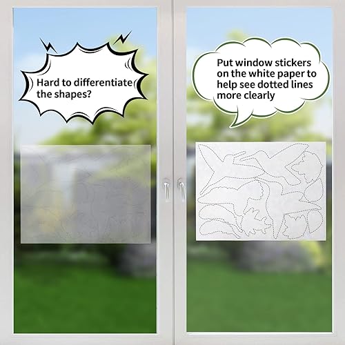 Miniatura 8 de 36 calcomanías de ventana para golpes de pájaros, adhesivos para ventanas que evitan que los pájaros golpeen las ventanas, calcomanías para