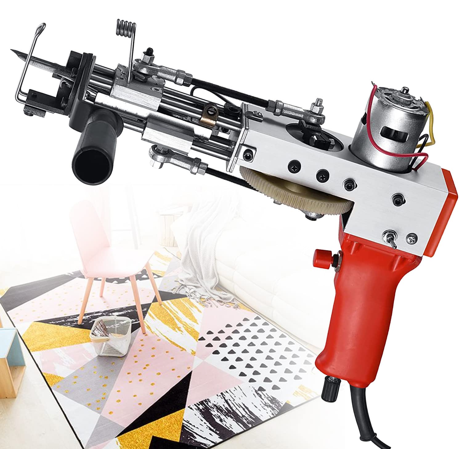 Pistolet à tufter pour tapis et projets de flocage créatif à la maison
