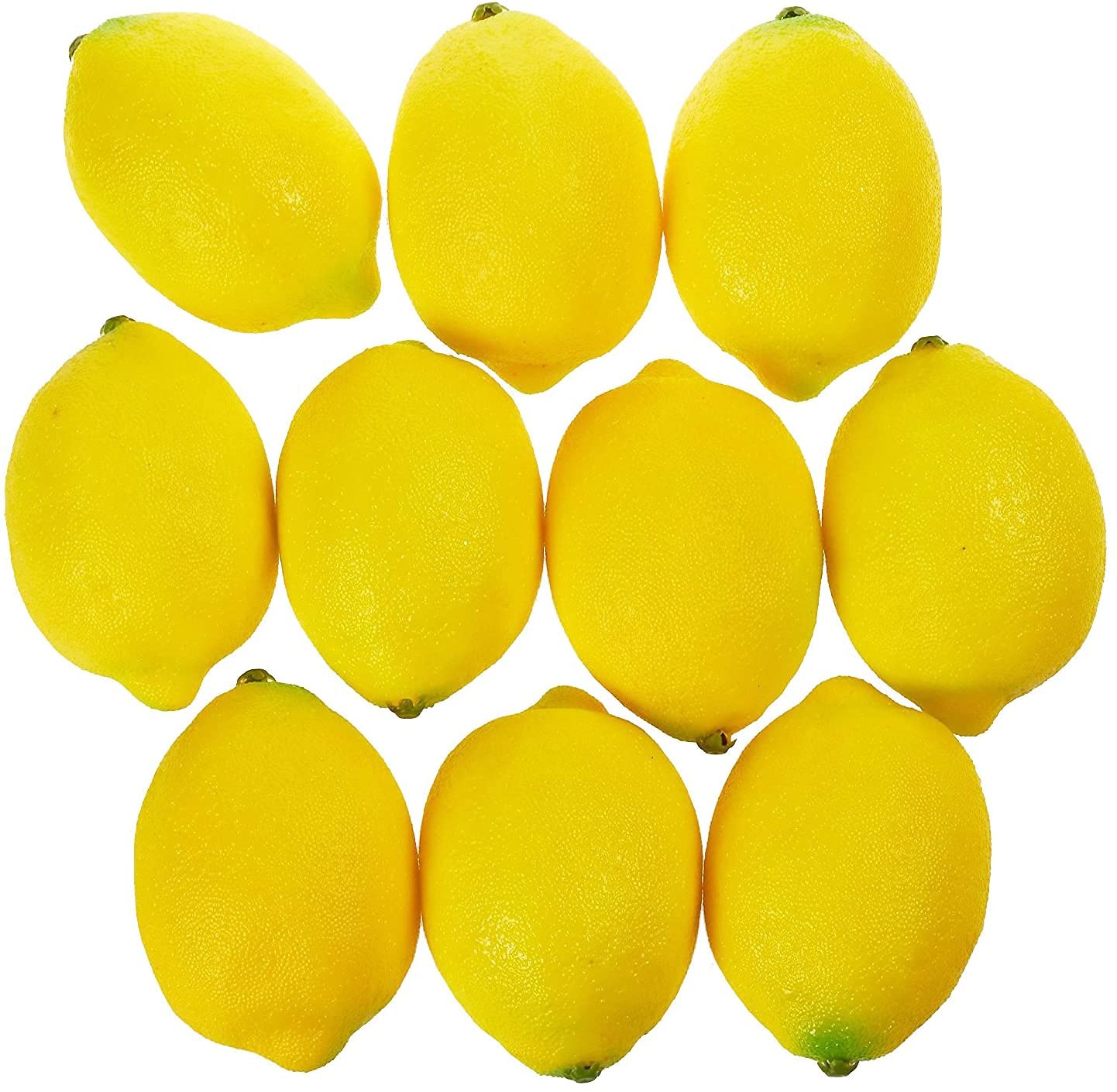 10 pcs Yellow Artificial Lifelike Simulation Lemon Fake Fruit for Home Party Kitchen Table Cabinet Christmas Decoration