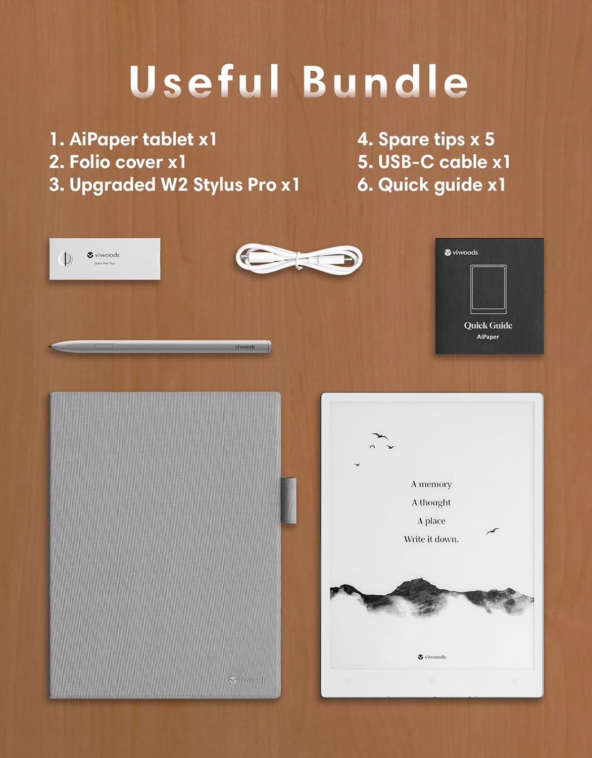 Upgraded Bundle with AiPaper, Stylus Pro and 5 Nibs, Carta 1300 AI E Ink Tablet, 10.65'' 300PPI Electronic Notebook with Pen, Ultra-Thin 4.5mm, Lightweight 370g, 128GB Note-Taking Device - Image 9