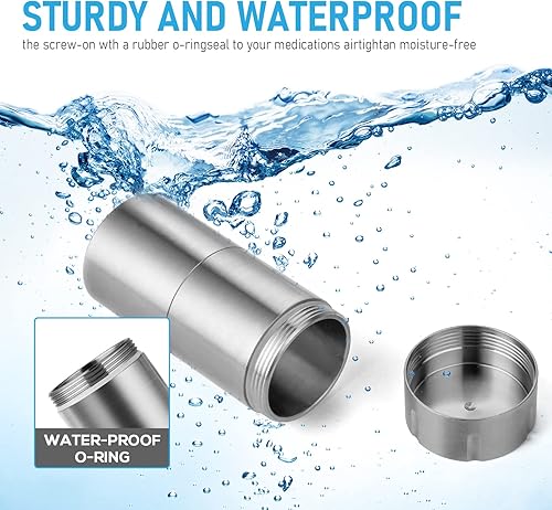 Miniatura 6 de Pastillero portátil de un solo compartimento+contenedor organizador de píldoras de doble compartimento