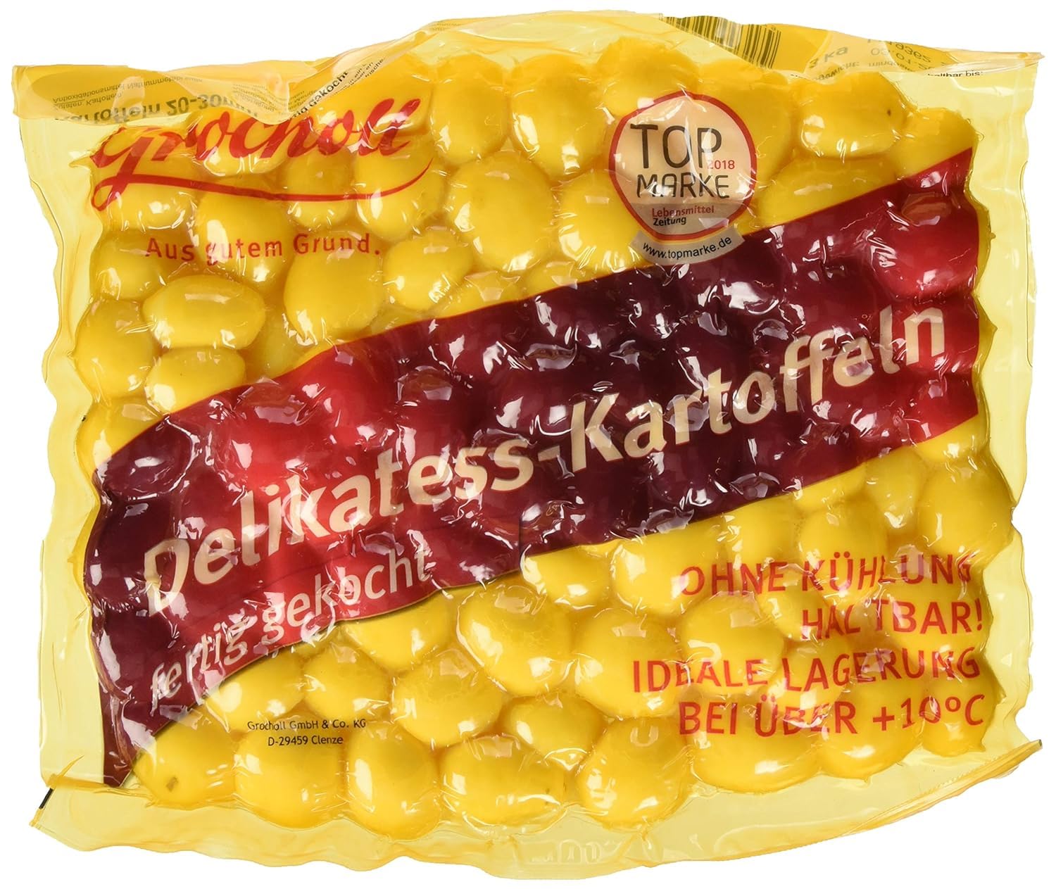 Grocholl Deli Kartoffeln fertig gekochte, vakuumverpackte Salzkartoffeln 3 kg Großpackung