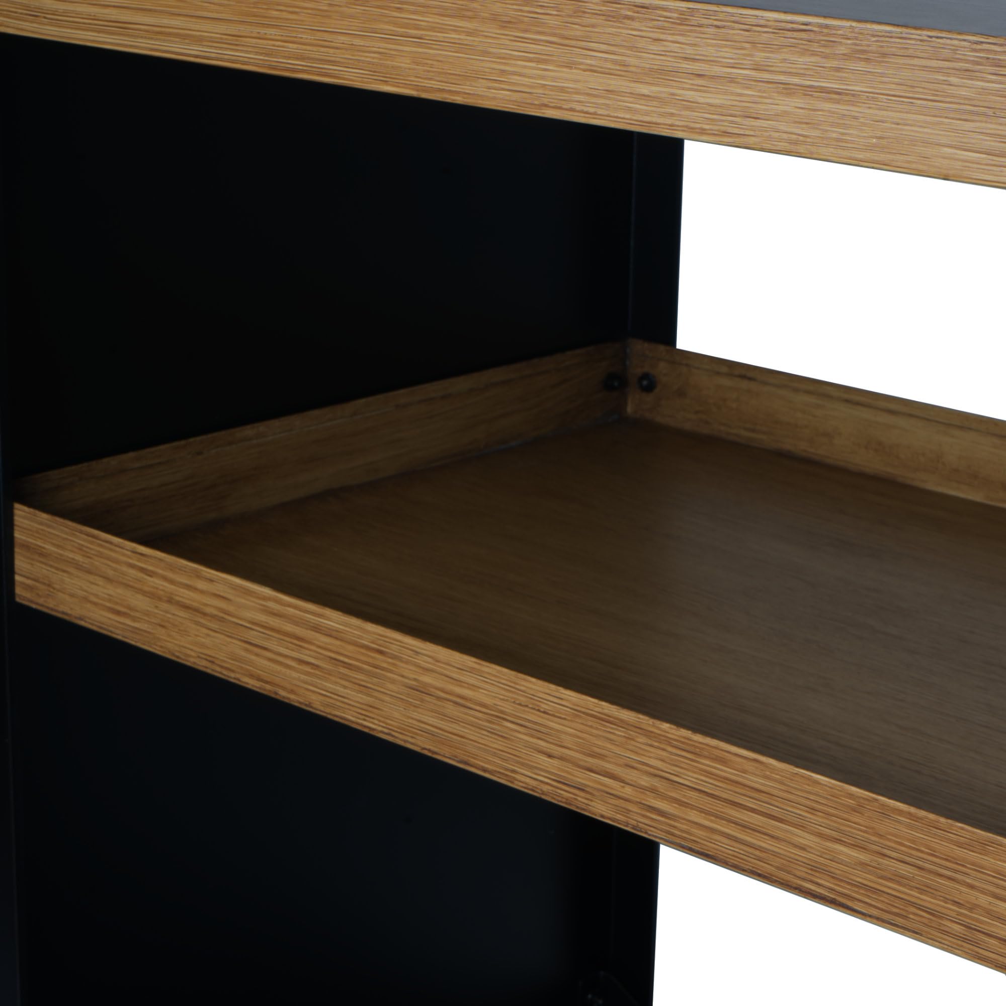 BBQ-Toro Carro de barbacoa 95 x 50 x 90 cm, Mueble con Ruedas | negro con aspecto de madera | mesa de barbacoa con gran superficie de trabajo | mesa auxiliar para barbacoa al aire libre