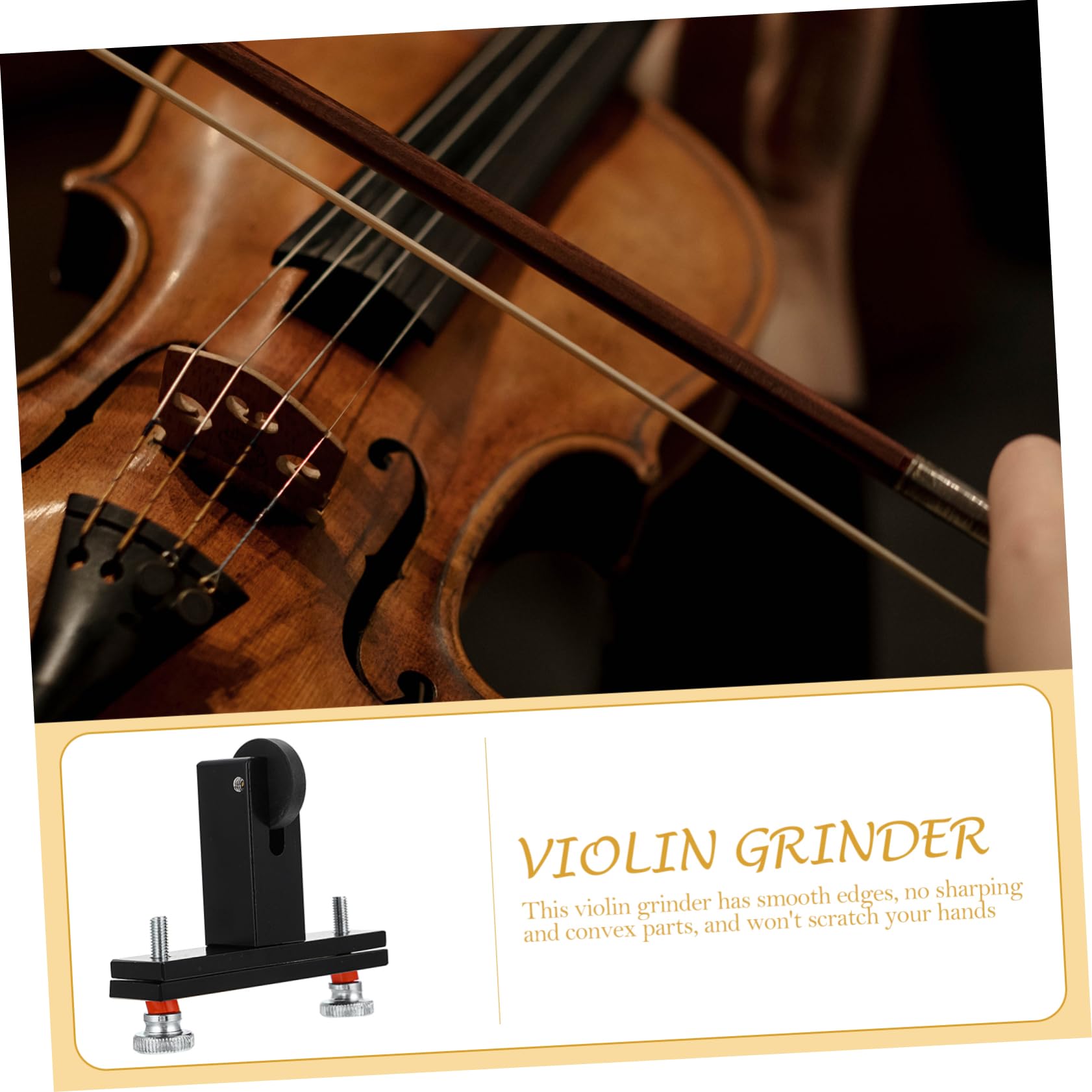 FAVOMOTO Fine Tuning Violin Starter Metal Violin Code Grinding Gadget Sturdy Portable