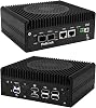 N150 2025 Mini PC 2x 10GbE SFP+, 2x 2.5GbE i226-V LAN Mini Office Computer Barebone, OPNsense Firewall Hardware with USB C, Dual HD, TF Slot, SPK/MIC, NO RAM/SSD/System