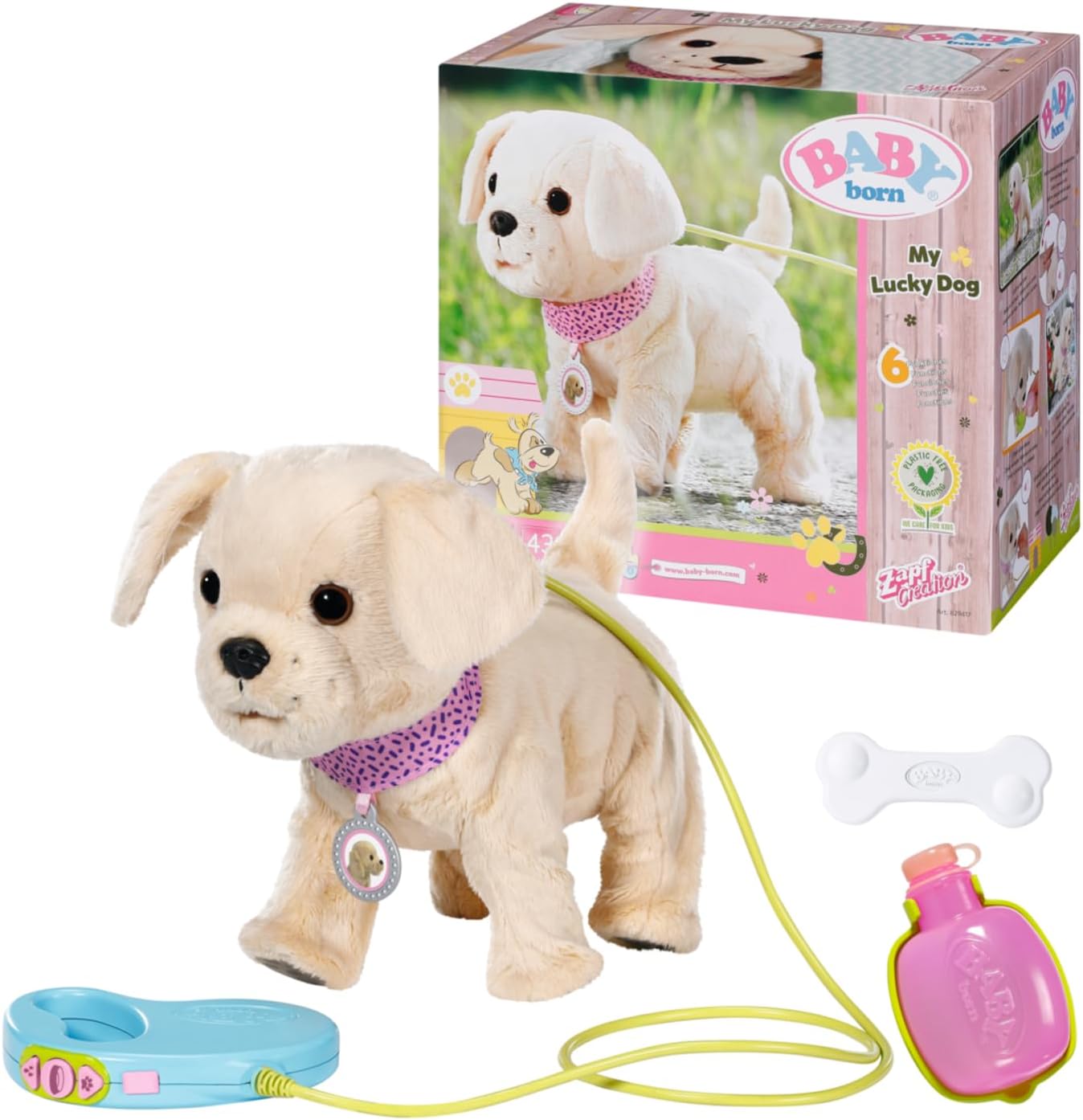 Zapf Creatie 8294/17 BABY born My Lucky Dog elektronische pluche hond