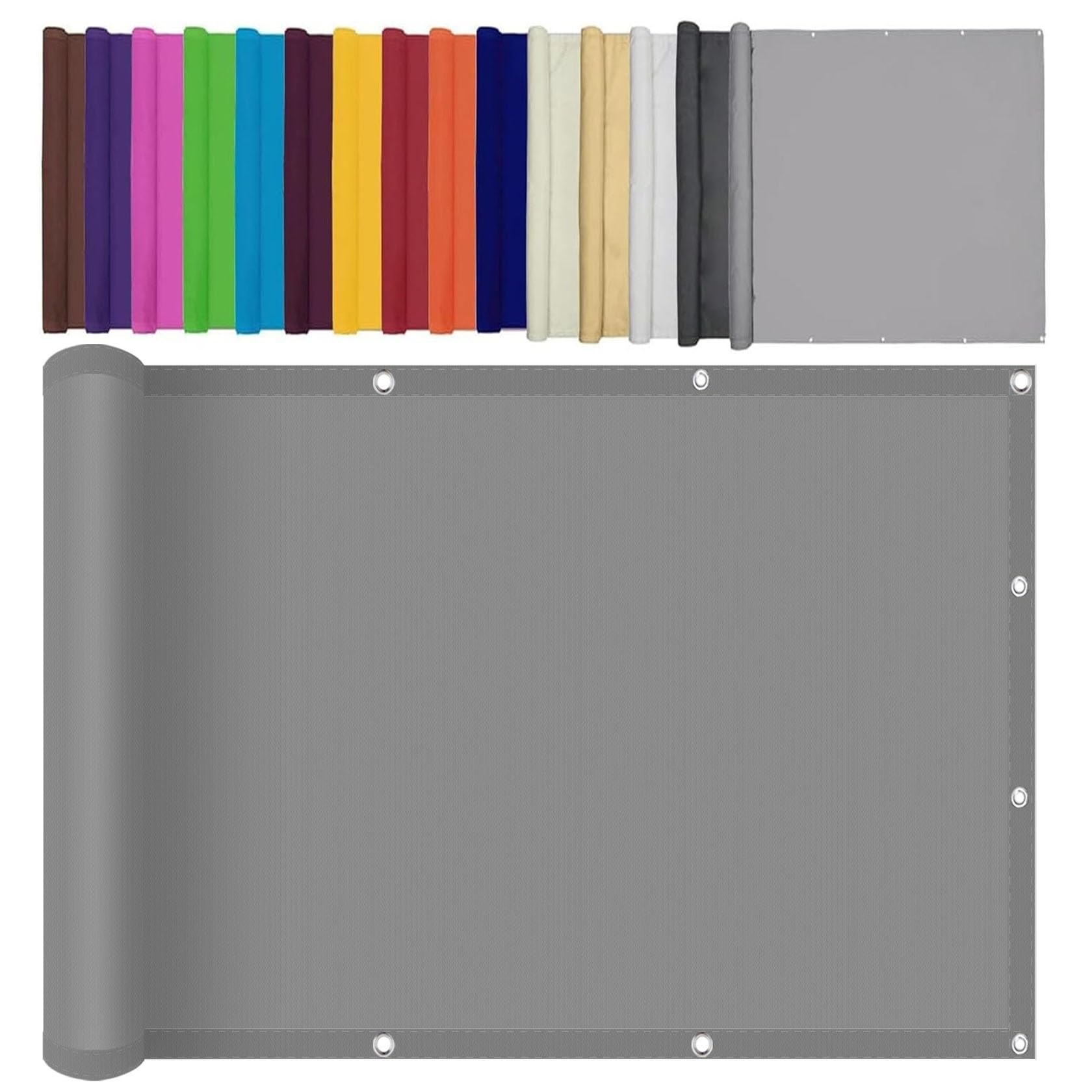Vela Parasole Rettangolare 200 x 800 cm Anti UV 98% Parasole,Antivento Tenda da Sole Parasole Tenda a Vela Quadrata Facile da Installare per Terrazza, Grigio Chiaro