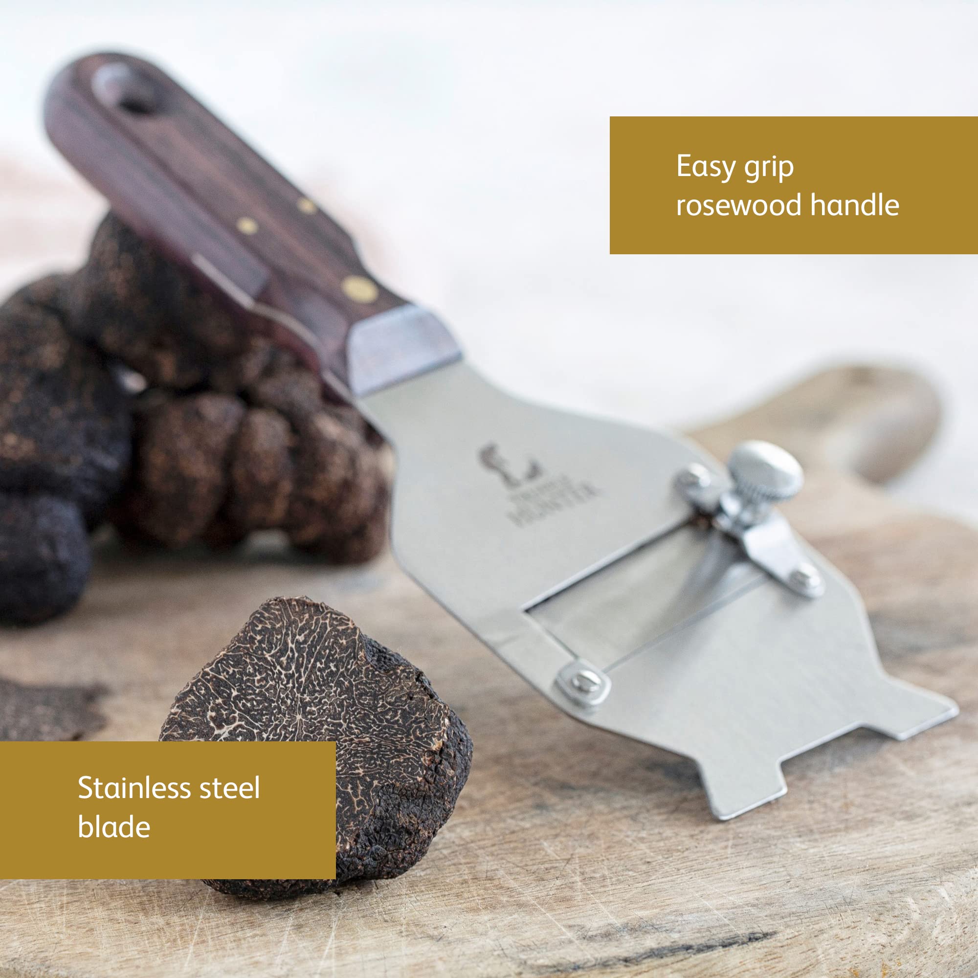 TruffleHunter - Râpe à Truffes Professionnelle - Mandoline Réglable en Acier Inoxydable
