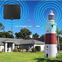 Vista 4 de Antena de TV digital HD amplificada mejorada de largo alcance de más de 350 millas - Compatible con 4K 1080p para VIZIO Tv modelo E50-E1