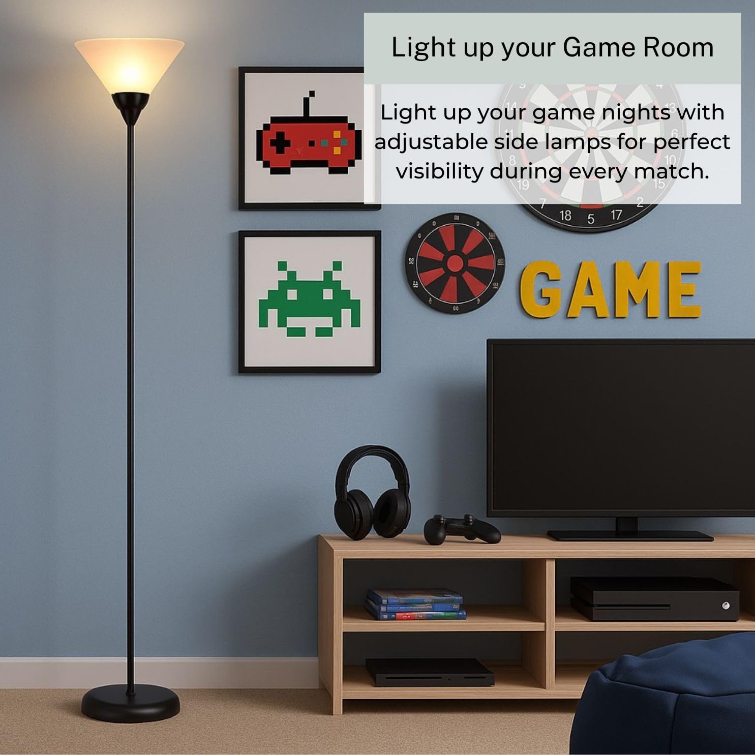 Amazon | Light Accents 100ワット フロアランプ ホワイトシェード 