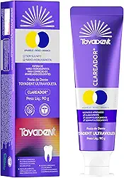 TOYADENT Pasta de Dente Roxa Clareadora e Reparadora 90g, Hálito Fresco, Com Flúor, Sabor Rum e Hortelã, Suave e Sem Aditivos, 1 Unidade