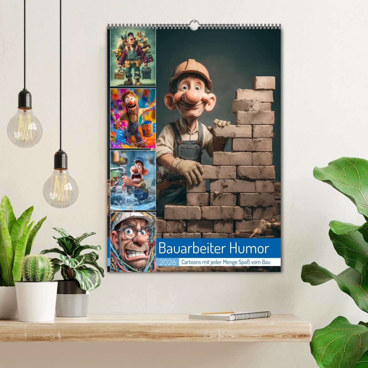 Bauarbeiter Humor (Wandkalender 2026 DIN A2 hoch), CALVENDO Monatskalender: Ein Kalender voller witziger Cartoons, frecher Sprüche und typischer ... alle, die gute Laune lieben. (CALVENDO Spass)