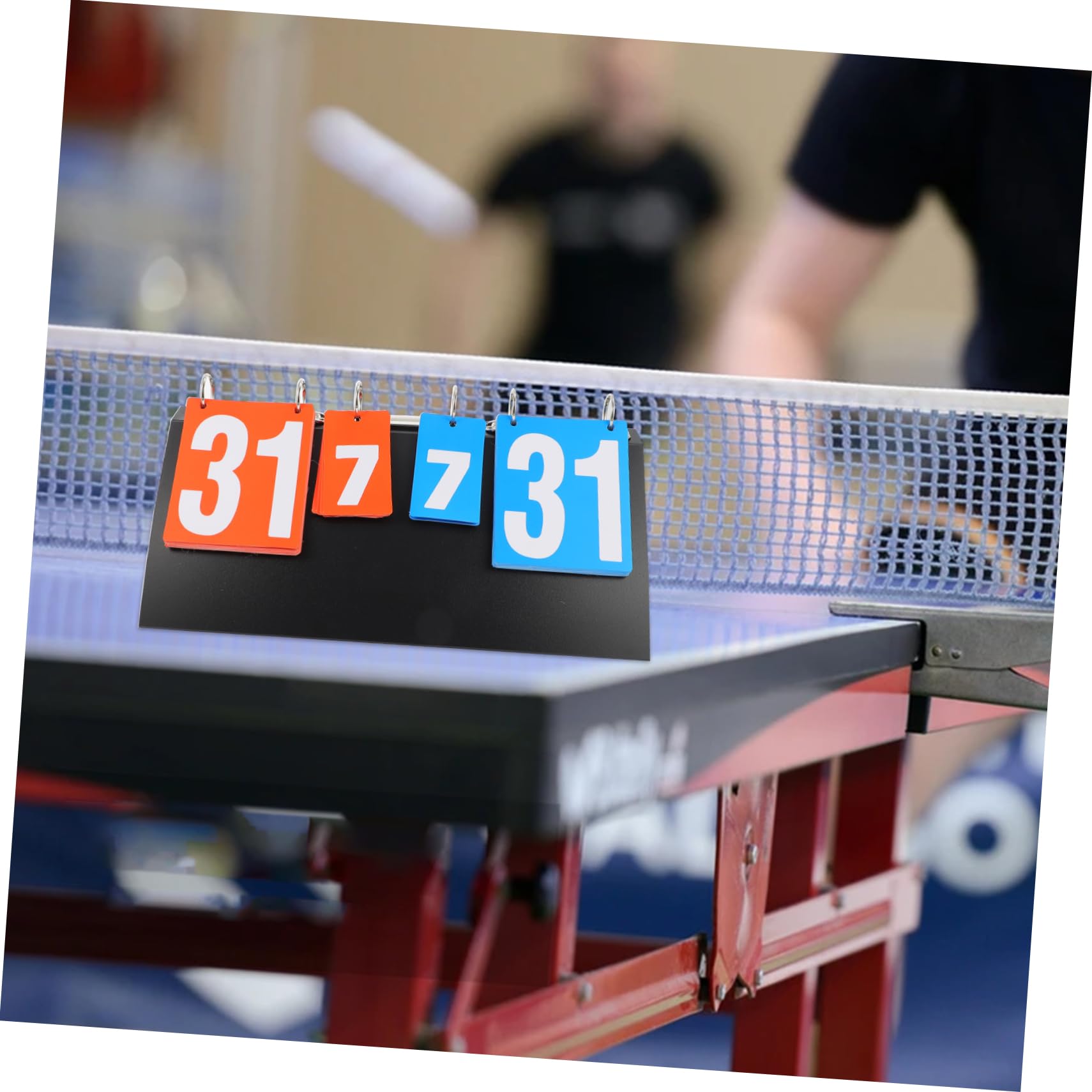 Mipcase Tabellone Segnapunti 4 Cifre Nero in PVC e Acciaio 1 Pz | Design Pratico e Professionale, per Pallavolo e Badminton, Struttura Robusta