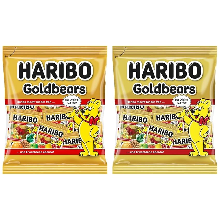 Immagine del prodotto Haribo Orsetti D'Oro Multipack, 21 Mini Bustine Da 12gr, Caramelle Gommose, Gusto Frutta, Ideali Per Una Festa Di Compleanno - 250gr (Confezione da 2)