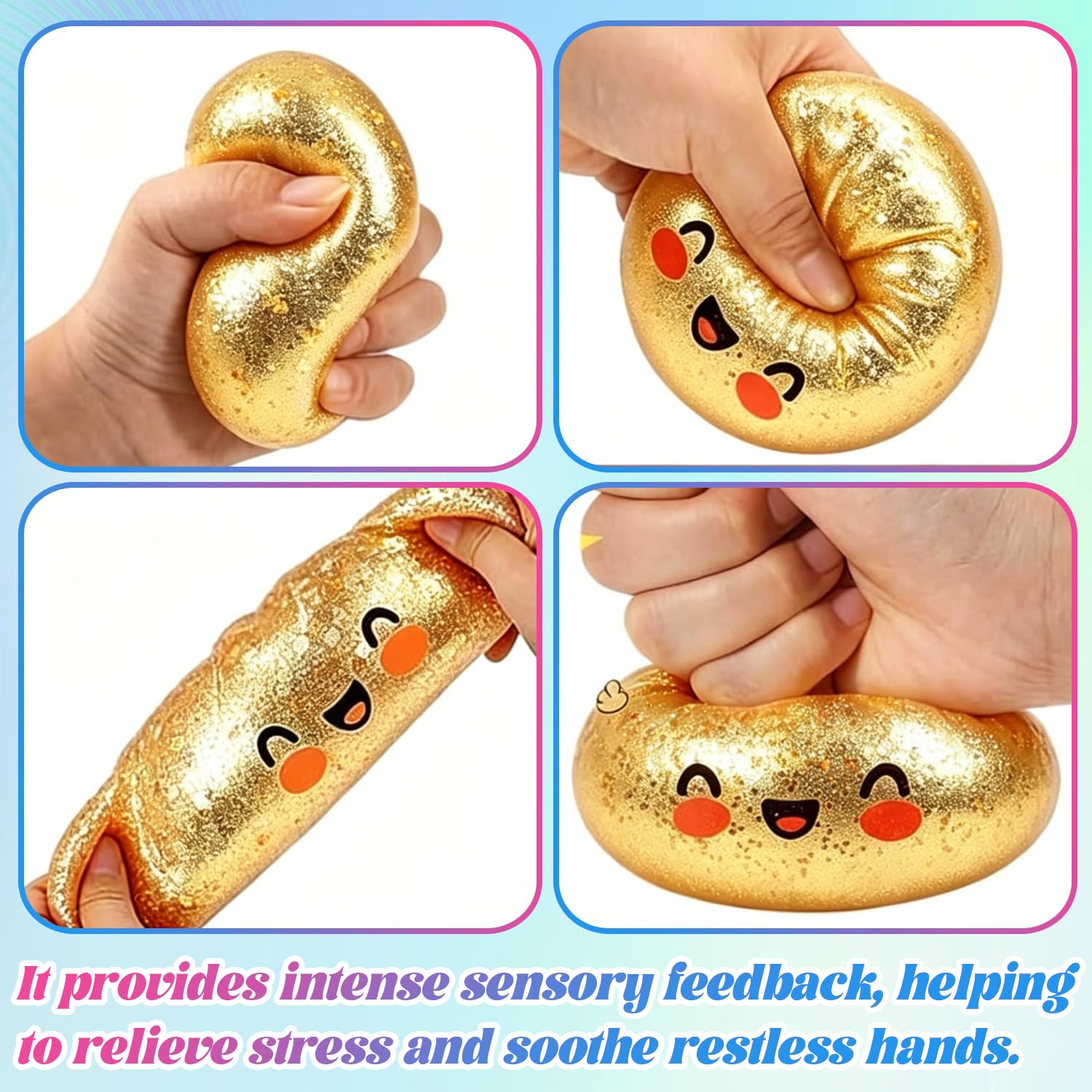 Giant Dumpling Squishy, 4 Pezzi Squishys A Forma Di Ravioli Glitterati, Gigante Glitter Squishys Ravioli, Giocattoli Antistress Gnocco, Dumpling Stress Ball, Per Adolescenti, Adulti E Ufficio
