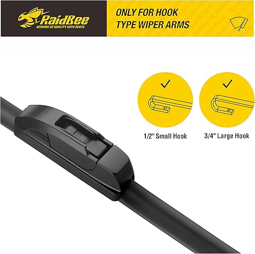 Miniatura 6 de Paquete de 2 limpiaparabrisas de repuesto para todas las estaciones, compatibles con 307Z 21-09, Civic 05-01 y más, fáciles de instalar