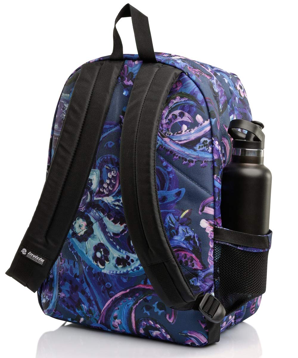 Invicta Jelek Zaino Scuola Media Ragazza, Scuola Elementare, Scomparto PC, Tasca Borraccia, viola blu
